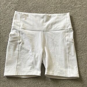 Fabletics Women's White Bike Shorts